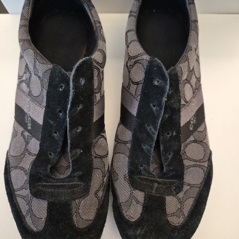 COACH Black and Gray Sneakers 8B